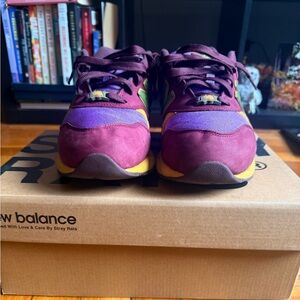 New Balance X stray rats Purple & Yellow Running Shoes